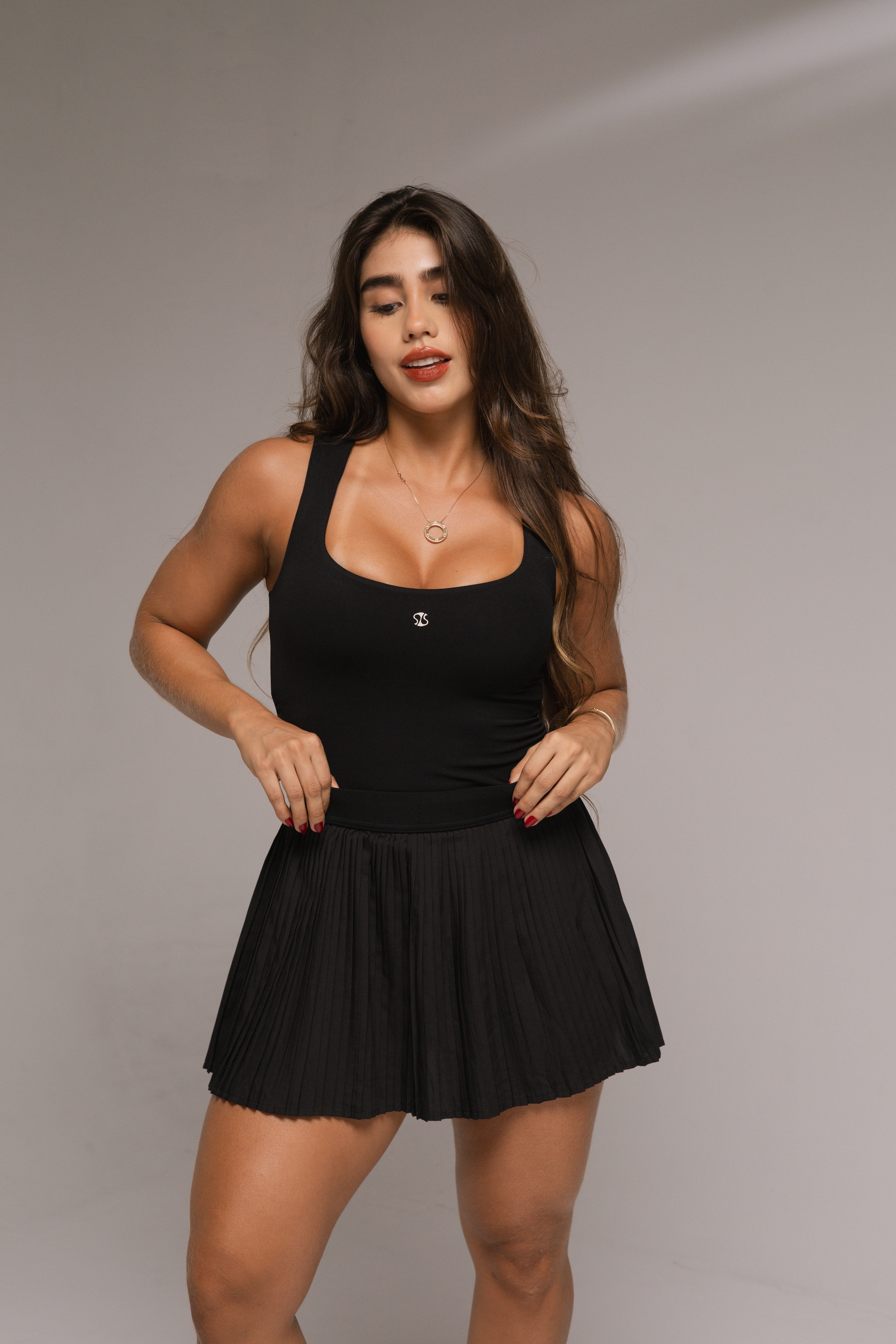 Falda Plisada  –  Con Short Interno